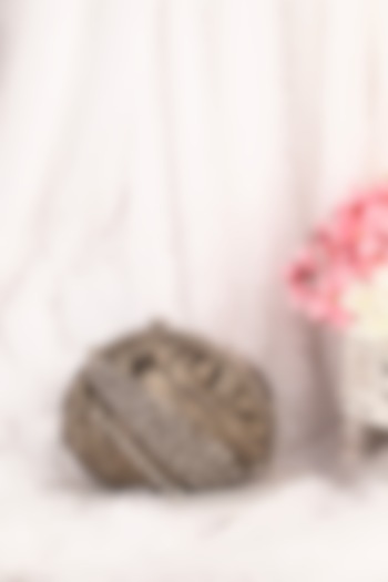 Pewter Silk Bead Embroidered Potli by Nayaab by Sonia at Pernia's Pop Up Shop