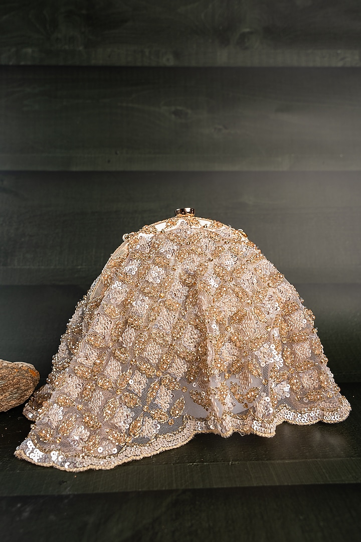 Gold Silk Thread Embellished Potli by Nayaab by Sonia at Pernia's Pop Up Shop