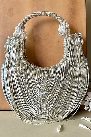 Emerald White Crystal & Pearl Handbag Design by Bag Head at Pernia's Pop Up  Shop 2023