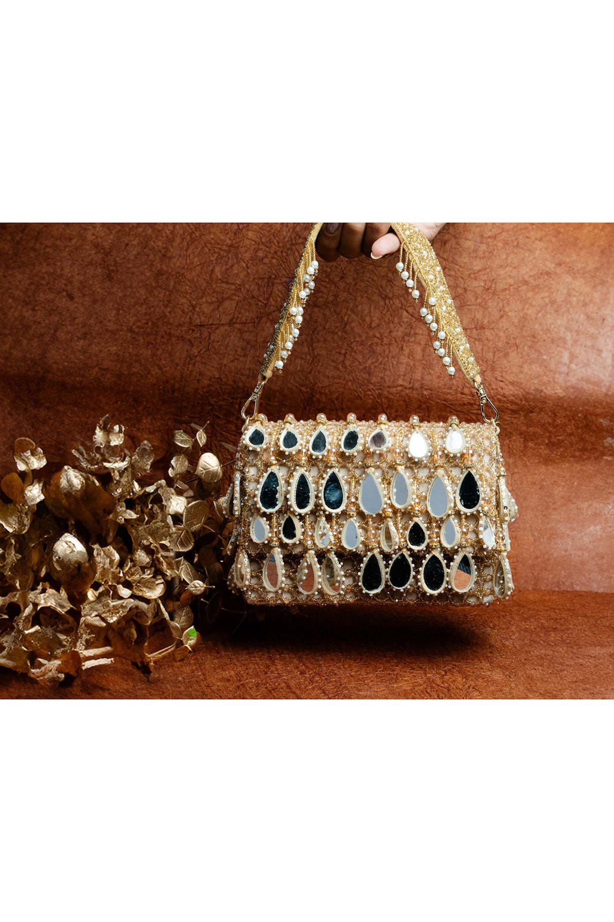 SUEDE JEWELRY POUCH BEADS by