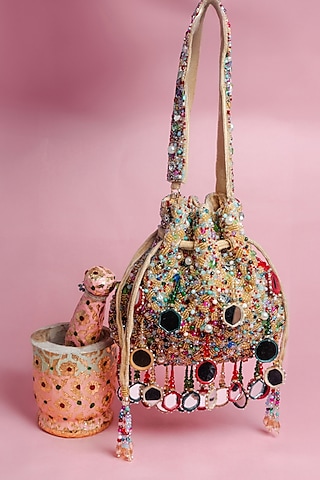 Buy Mirror Work Potli Bags for Women Online from India's Luxury Designers 2025