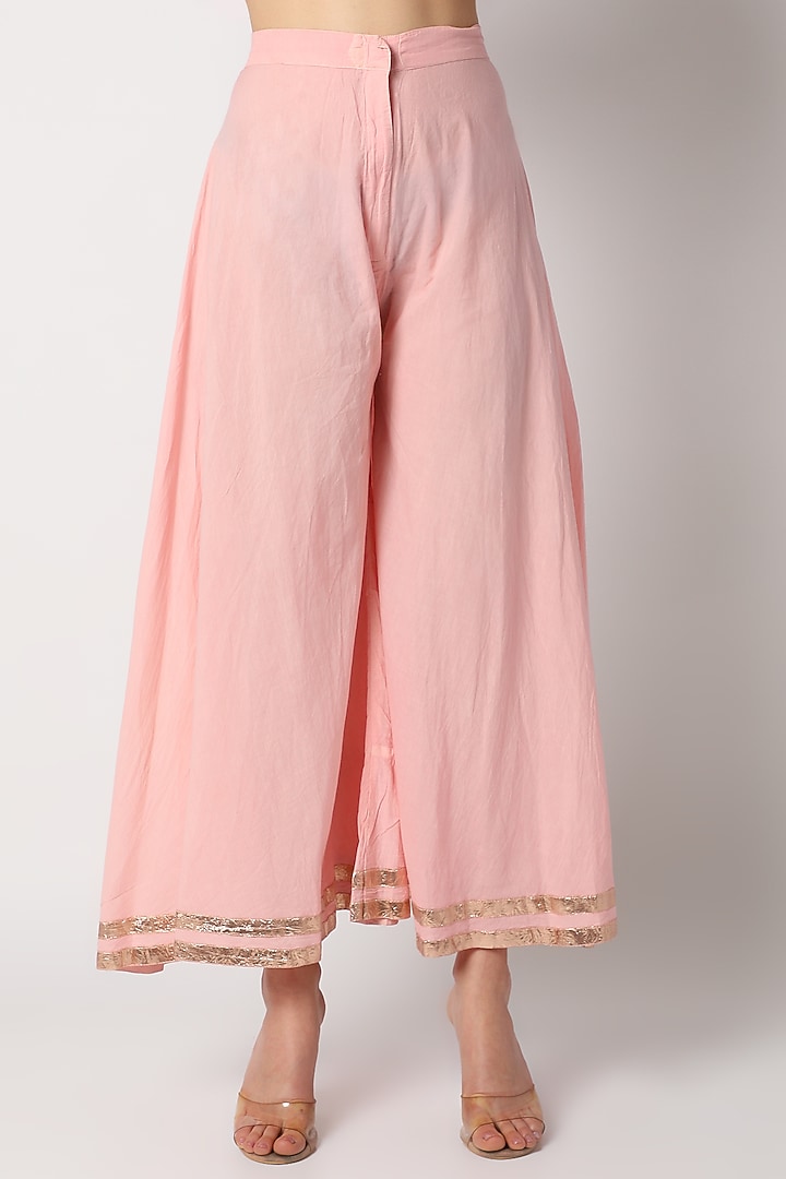 Pink Party Wear Sharara Set With Gotta Patti Work by Nazar By Indu at Pernia's Pop Up Shop