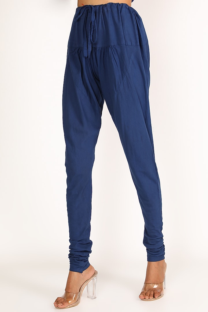 Electric Blue Embroidered Kurta Set For Girls by Nazar by Indu - Kids at Pernia's Pop Up Shop