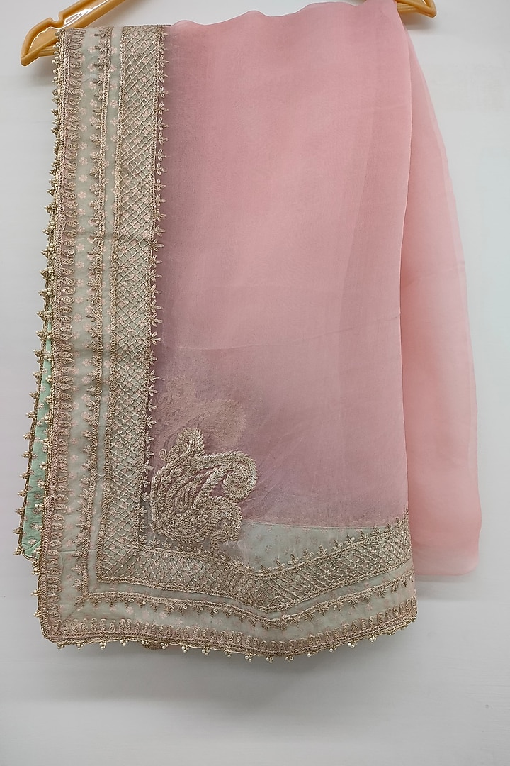 Hot Pink Chanderi Silk Kashmiri Tilla Embroidered Kurta Set by Sheetal Batra at Pernia's Pop Up Shop