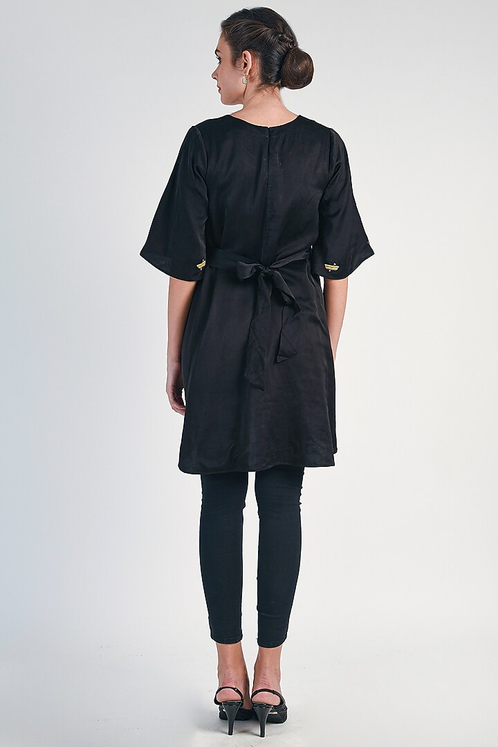 Black Sequins Embroidered Tunic by Naina Arunima at Pernia's Pop Up Shop