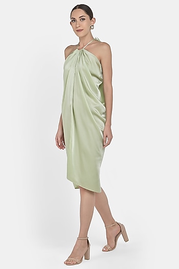 Mint Green Draped Summer Dress by Na-ka at Pernia's Pop Up Shop