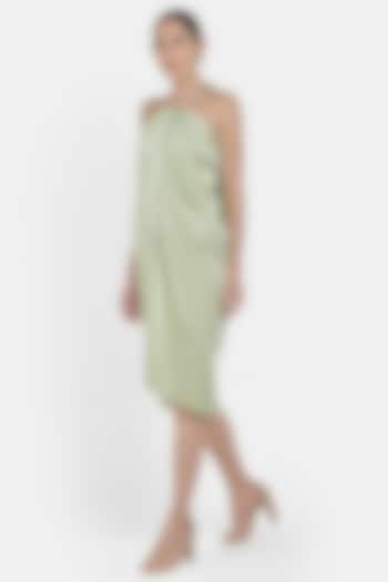 Mint Green Draped Dress by Na-ka