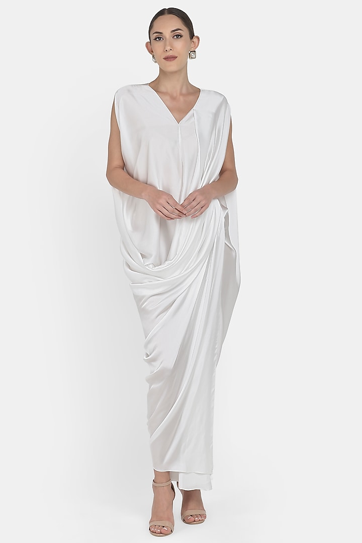 White Draped Gown by Na-ka