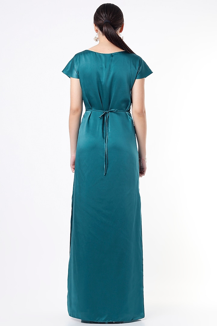 Sea Green Draped Summer Dress by NA-KA at Pernia's Pop Up Shop