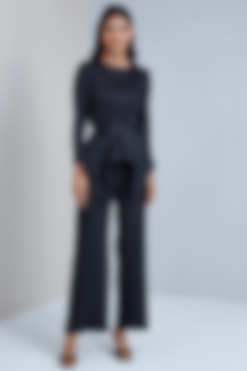 Black Polyester Co-Ord Set by Scarlet Sage at Pernia's Pop Up Shop