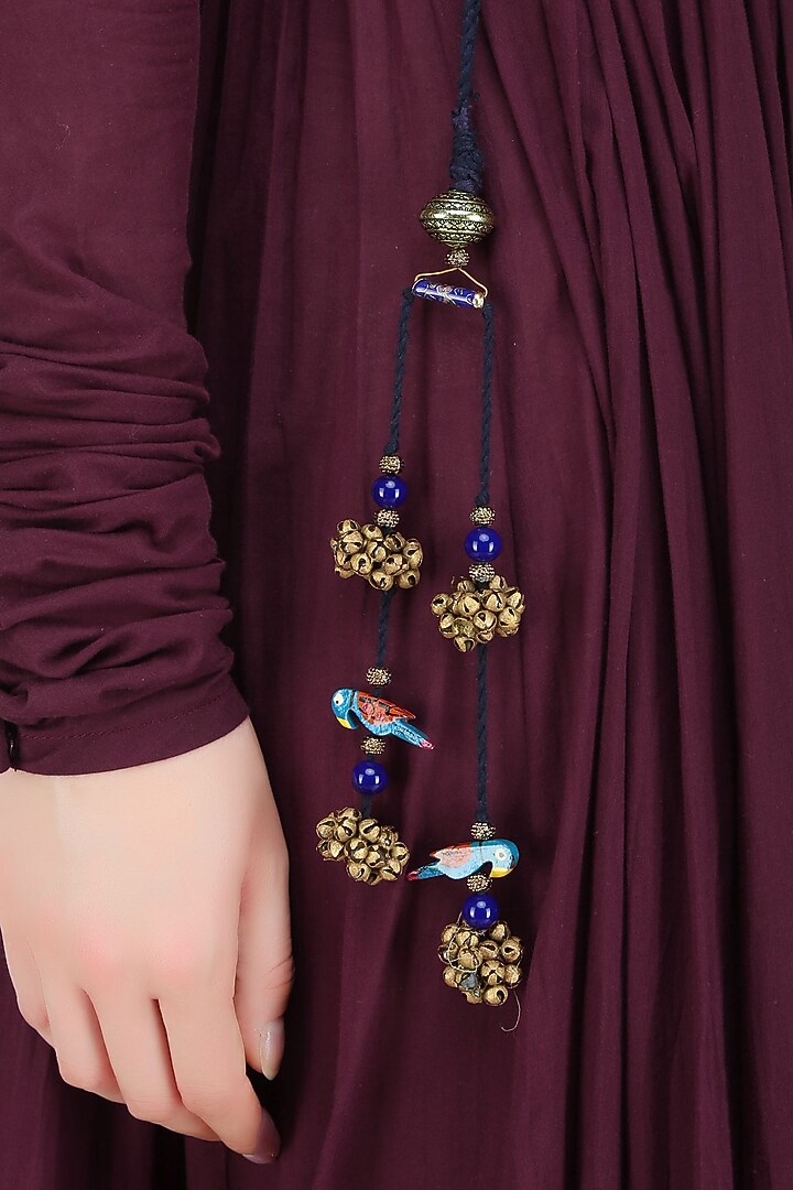 Mauve zardozi motifs floor length anarkali with embroidered waistbelt available only at Pernia's Pop Up Shop.