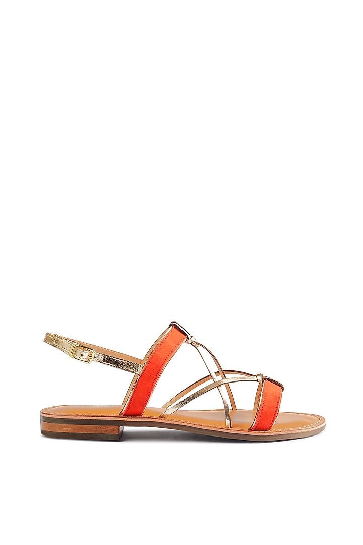 Red Suede Leather Flats by Nine by Janine at Pernia's Pop Up Shop