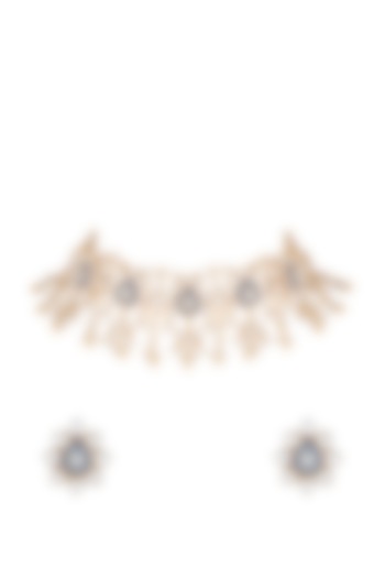 Gold Plated Meenakari Necklace Set by Noorah By J