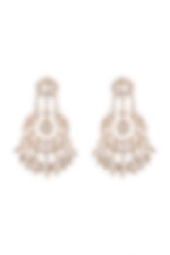 Gold Plated Kundan Chandbali Earrings by Noorah By J