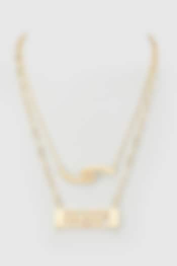 Gold Plated Layered Necklace by Nepra By Neha Goel at Pernia's Pop Up Shop