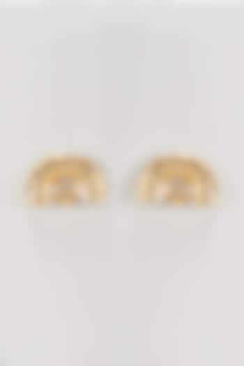 Gold Plated Stud Earrings by Nepra By Neha Goel