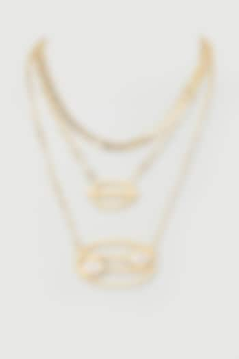 Gold Plated Layered Necklace by Nepra By Neha Goel at Pernia's Pop Up Shop