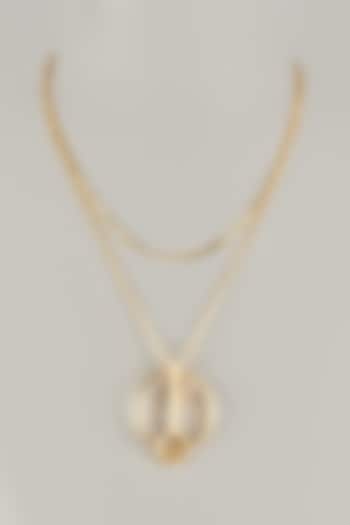 Gold Plated Layered Necklace by Nepra By Neha Goel