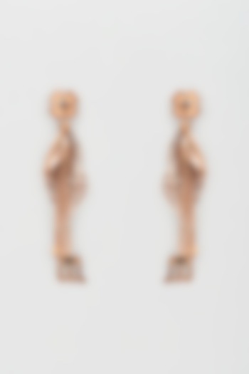 Rose Gold Finish Dangler Earrings by Nepra By Neha Goel at Pernia's Pop Up Shop