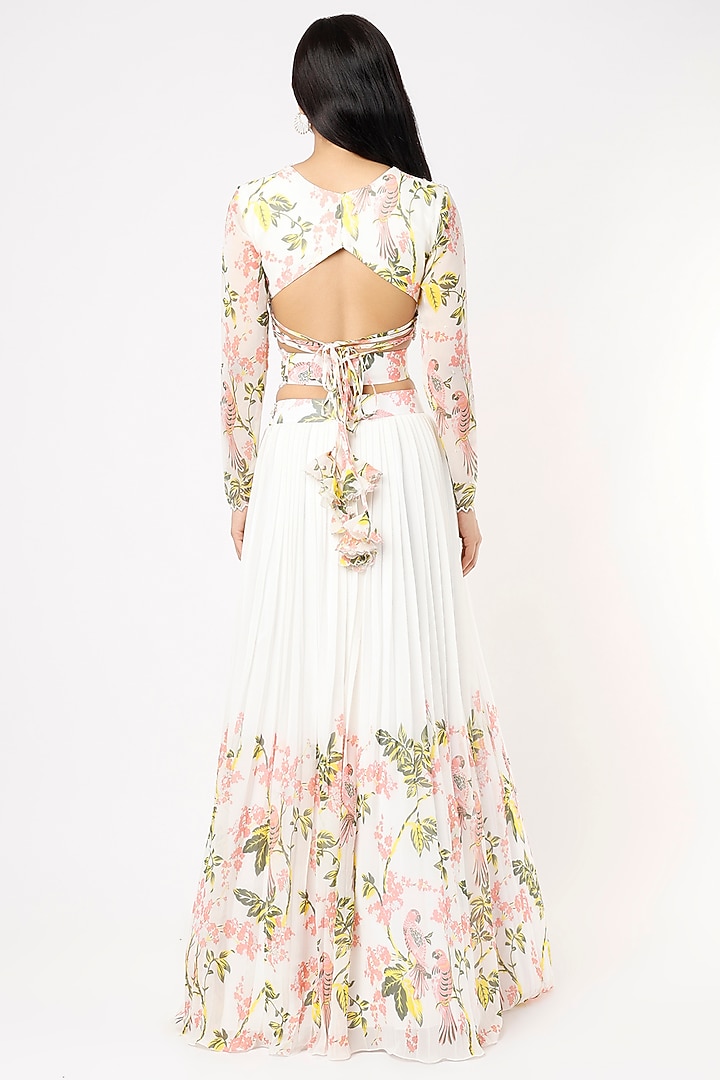 White Embroidered Wedding Lehenga Set by Nea by Nikita Tiwari at Pernia's Pop Up Shop