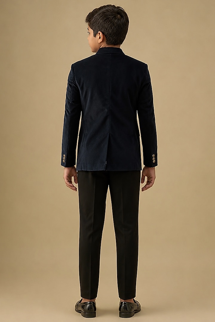 Black Swed Hand Work Jodhpuri Bandhgala Set For Boys by Nero by Shaifali & Satya Kids at Pernia's Pop Up Shop