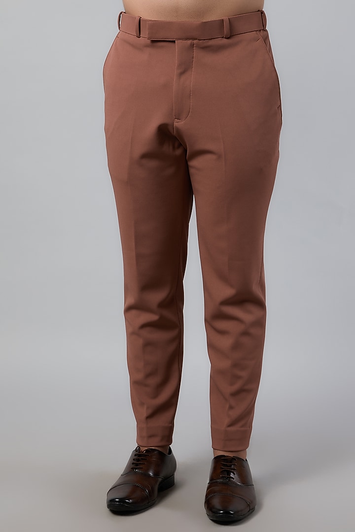 Rust Textured Fabric Jacket Set by Nero by Shaifali & Satya at Pernia's Pop Up Shop