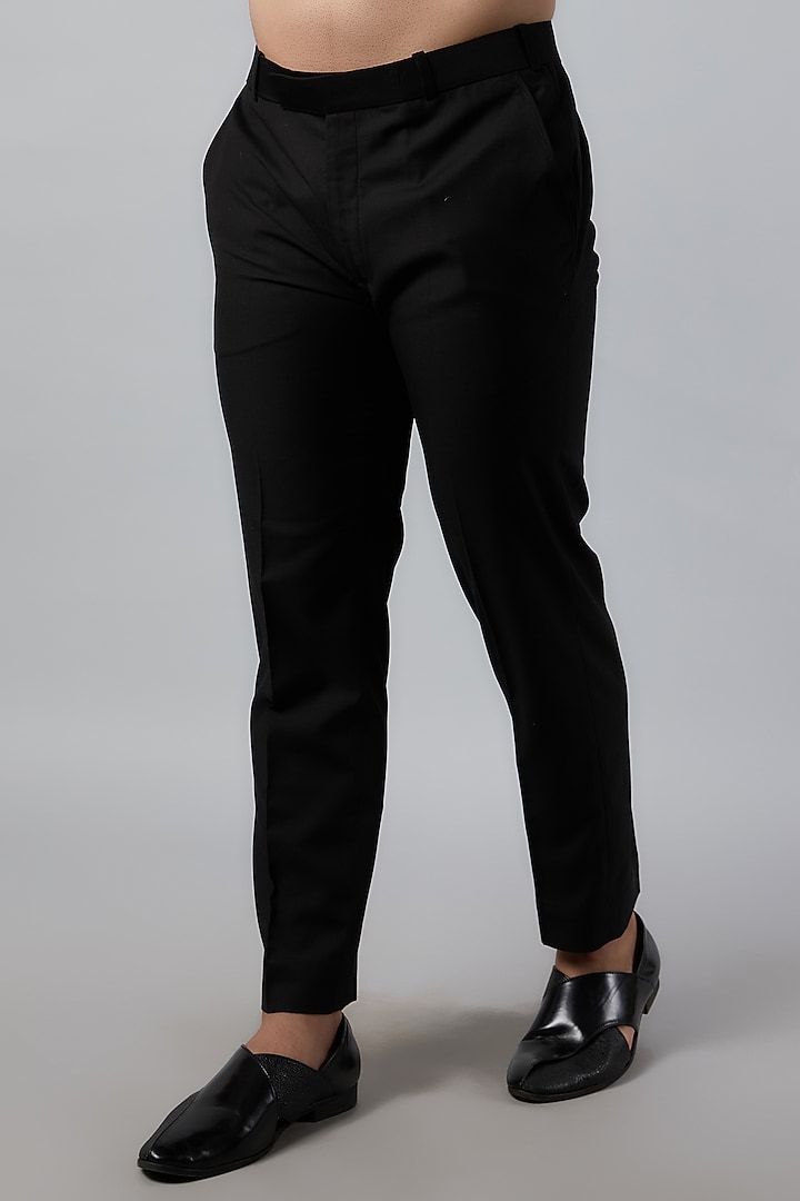 Black Suiting Jodhpuri Set by Nero by Shaifali & Satya at Pernia's Pop Up Shop