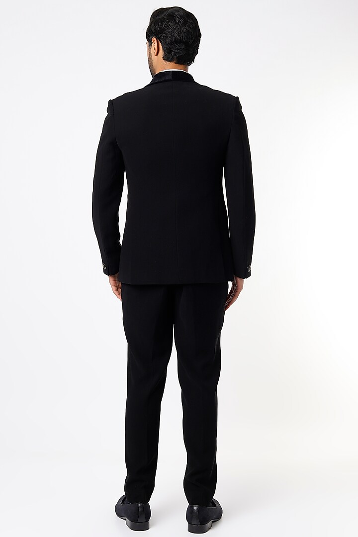 Black Suiting Tuxedo Set by Nero by Shaifali & Satya at Pernia's Pop Up Shop