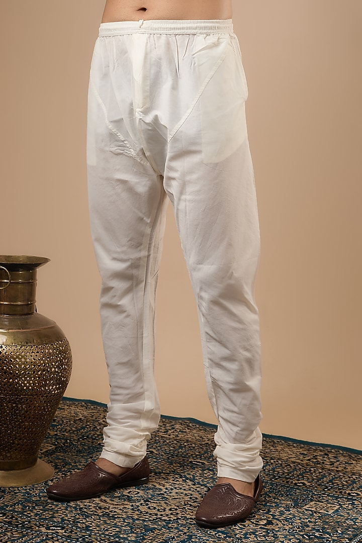 Ivory Silk Thread Work Groom Sherwani Set by Nero by Shaifali & Satya at Pernia's Pop Up Shop