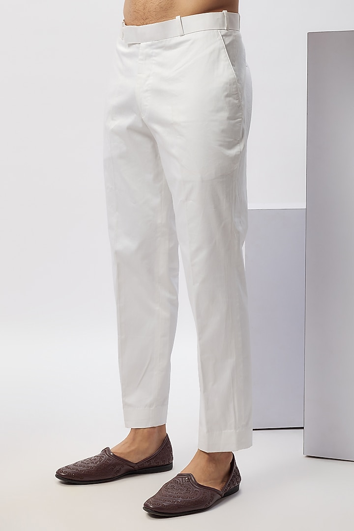White Silk Embroidered Wedding Indowestern Set by Nero by Shaifali & Satya at Pernia's Pop Up Shop