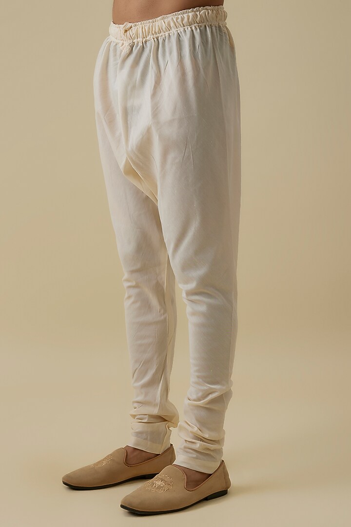 Beige Lucknowi Handwork Groom Sherwani Set by Nero By Shaifali & Satya at Pernia's Pop Up Shop