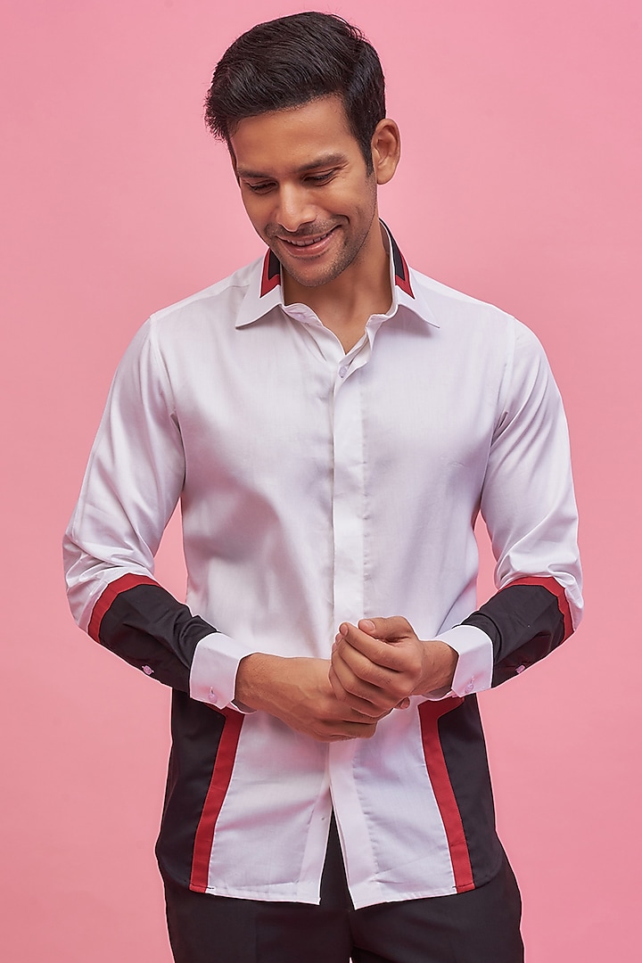 Multi-Colored Cotton Shirt by Nero by Shaifali & Satya
