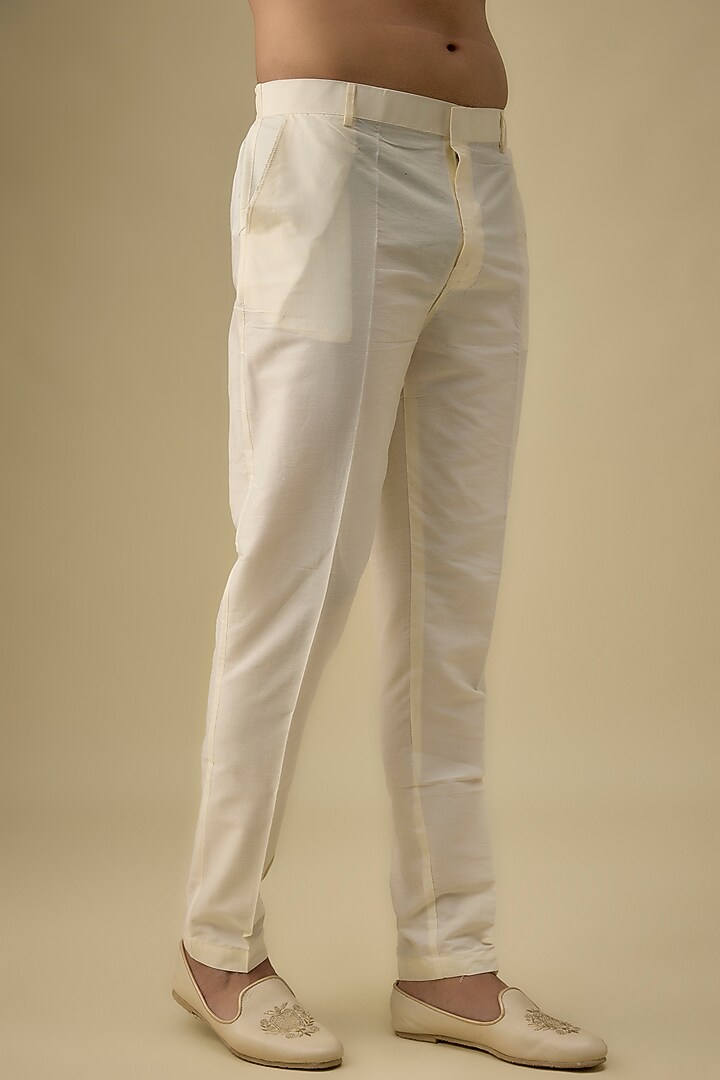 Ivory Lucknowi Mirror Work Kurta Set by Nero by Shaifali & Satya at Pernia's Pop Up Shop
