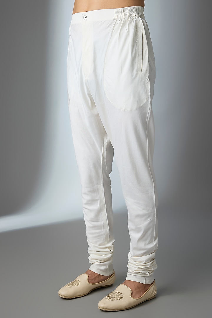 Ivory Silk Embroidered Groom Sherwani Set by Nero by Shaifali & Satya at Pernia's Pop Up Shop
