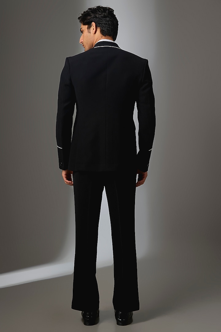 Black Boomario Fabric Blazer by Nero by Shaifali & Satya at Pernia's Pop Up Shop