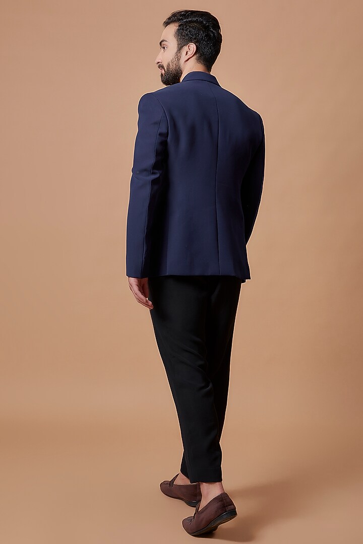 Blue Boomario Jacket by Nero by Shaifali & Satya at Pernia's Pop Up Shop