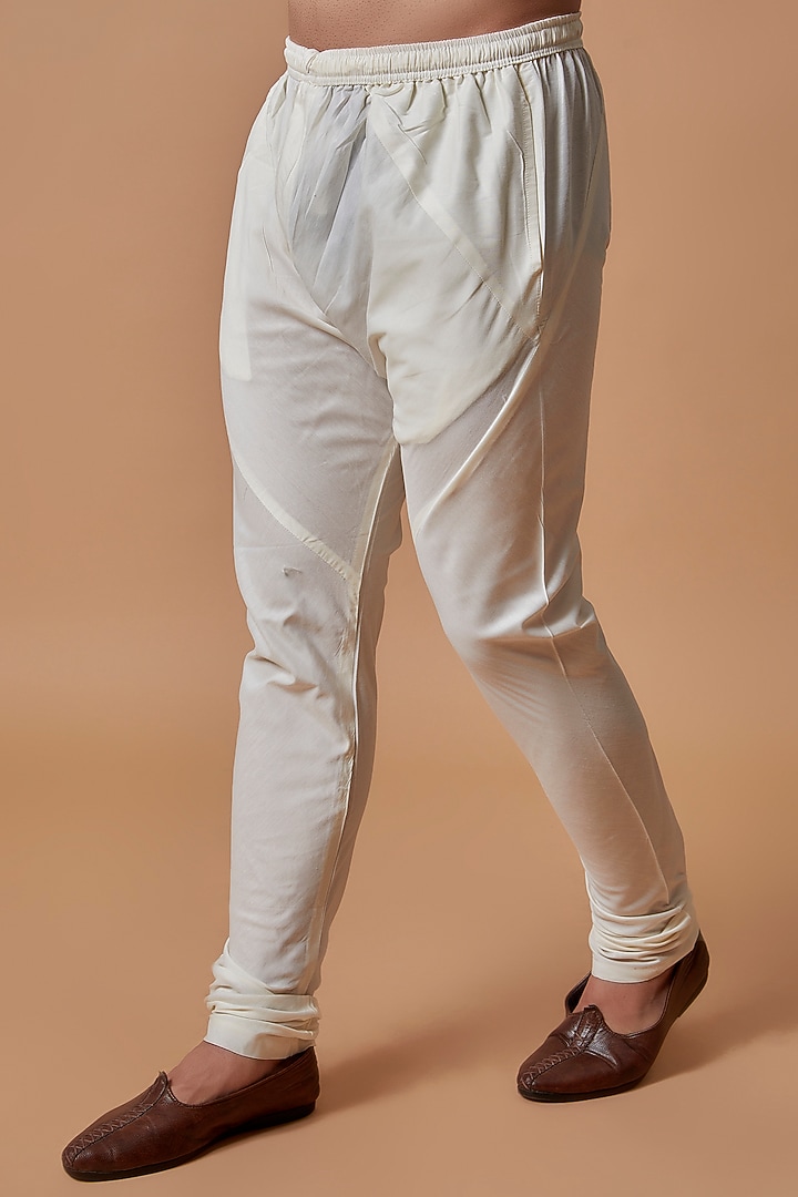 Ivory Silk Groom Sherwani Set by Nero by Shaifali & Satya at Pernia's Pop Up Shop
