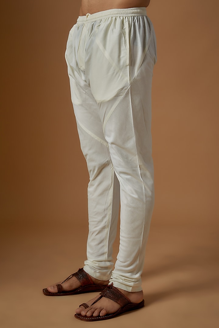 Green Dupion Silk Embroidered Kurta Set by Nero By Shaifali & Satya at Pernia's Pop Up Shop