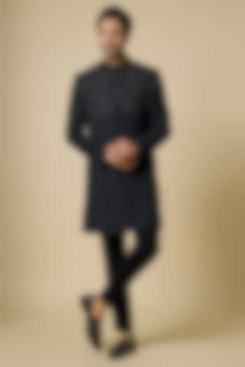 Black Boomario Handwork Kurta Set by Nero By Shaifali & Satya at Pernia's Pop Up Shop