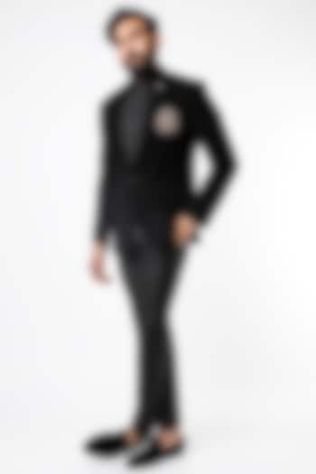 Black Embroidered Suit by Nero by Shaifali & Satya