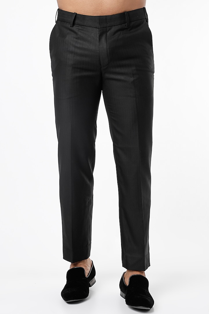 Black Embroidered Pant Suit Set 5030SL05