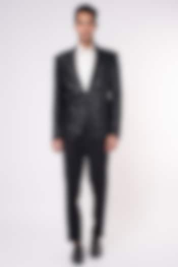 Black Suiting Blazer Set by Nero by Shaifali & Satya at Pernia's Pop Up Shop