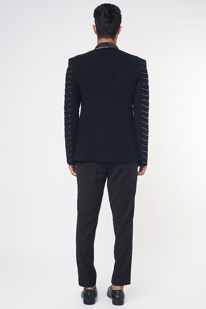 Black Suiting Blazer Set by Nero by Shaifali & Satya at Pernia's Pop Up Shop