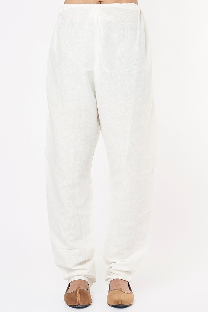 White Silk Kurta Set by Nero by Shaifali & Satya at Pernia's Pop Up Shop