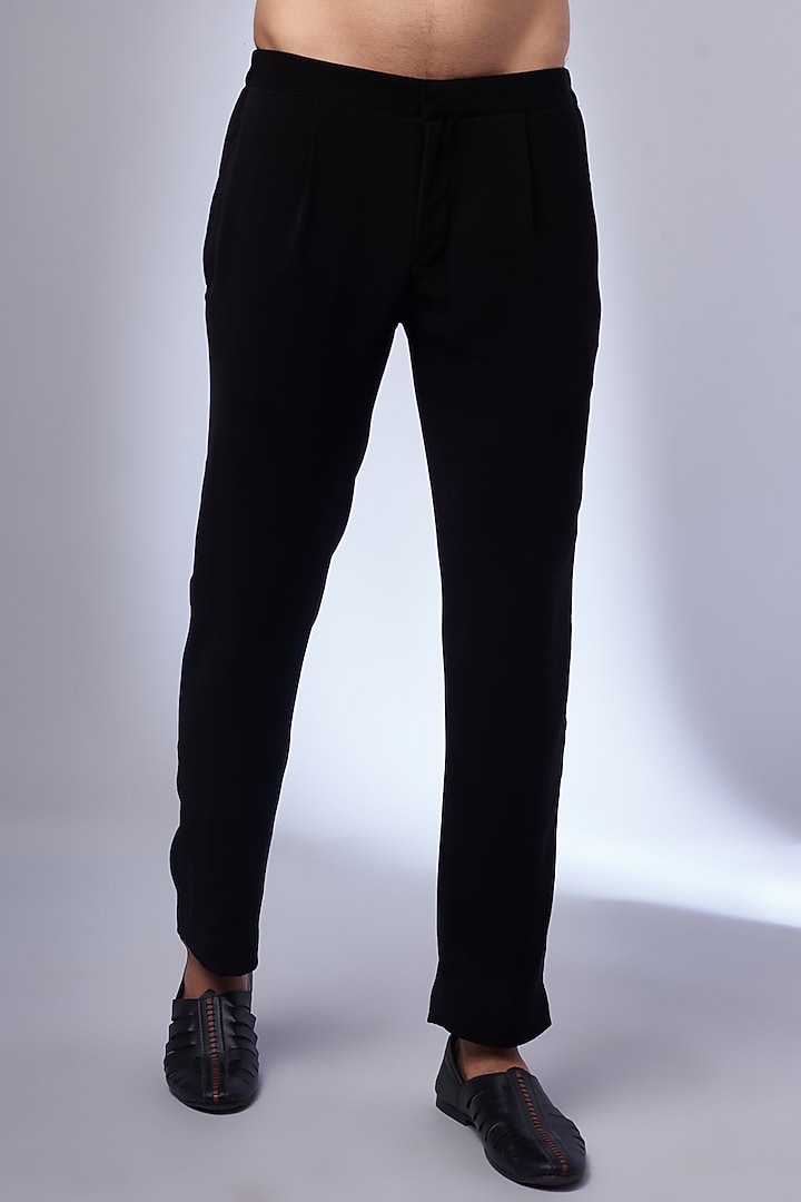 Black Boomario Embroidered Jodhpuri Wedding Bandhgala Set by Nero by Shaifali & Satya at Pernia's Pop Up Shop