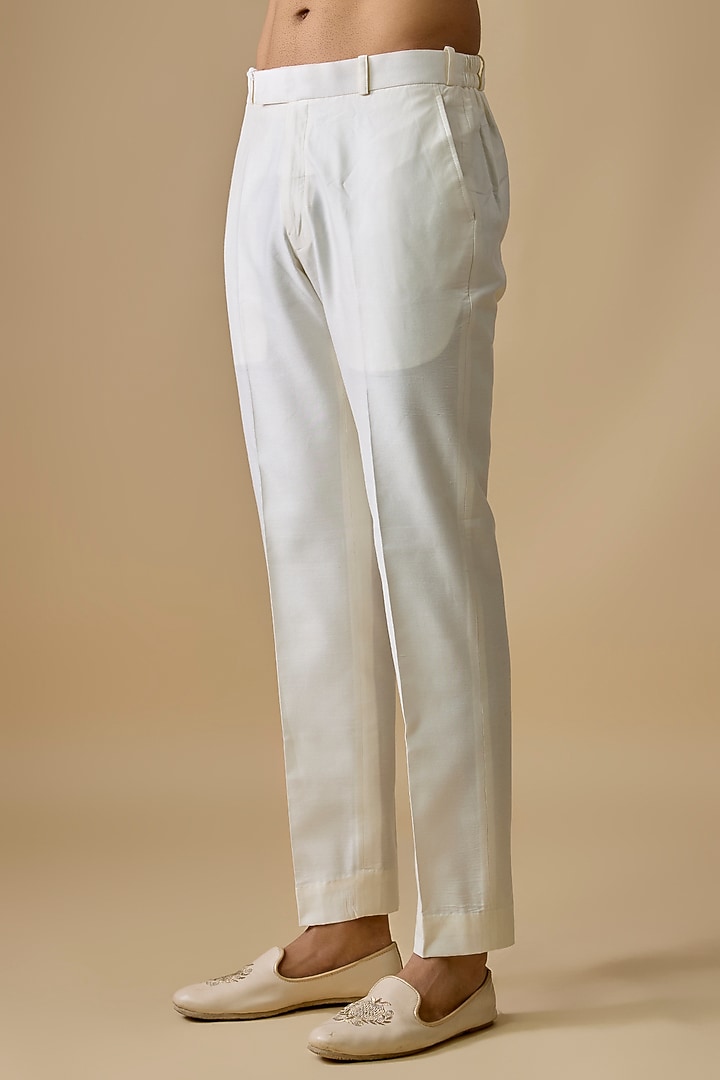 Beige Silk Groom Sherwani Set by Nero by Shaifali & Satya at Pernia's Pop Up Shop