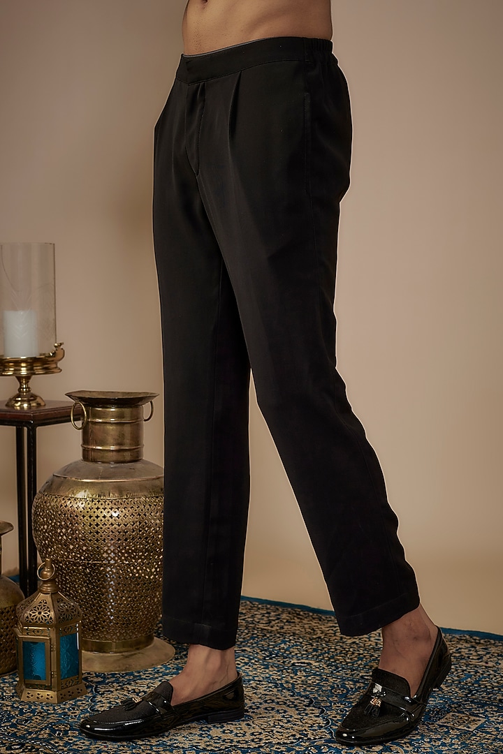 Black Suiting Sequins Work Jacket Set by Nero by Shaifali & Satya at Pernia's Pop Up Shop