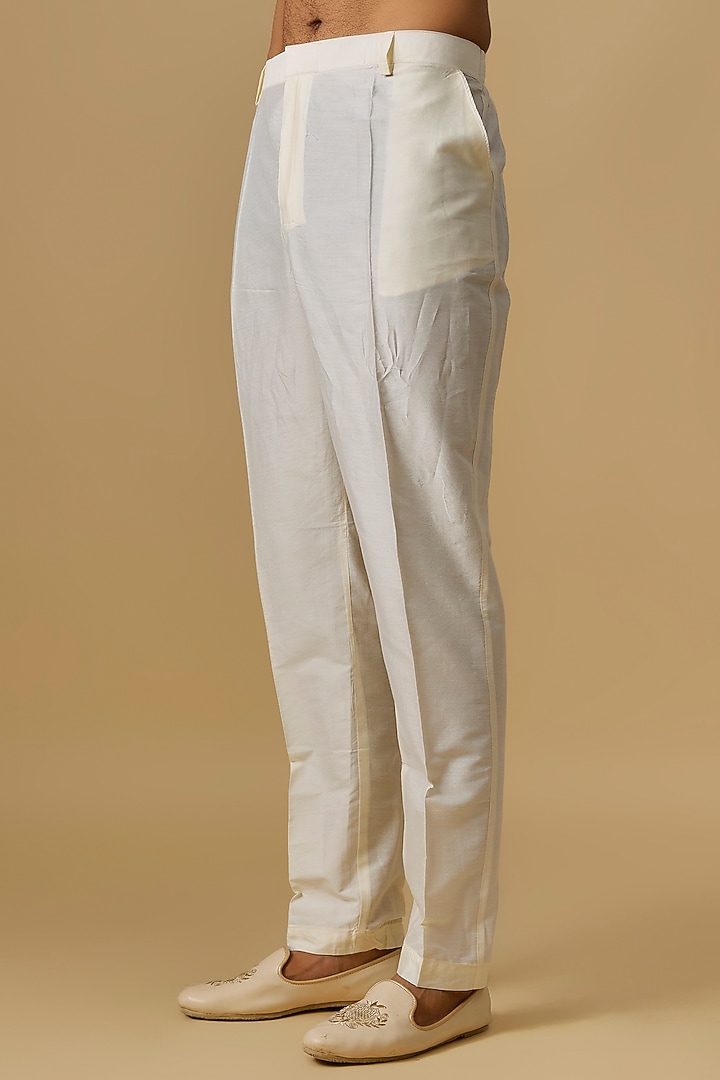 Ivory Lucknowi Hand Embroidered Bundi Jacket Set by Nero by Shaifali & Satya at Pernia's Pop Up Shop