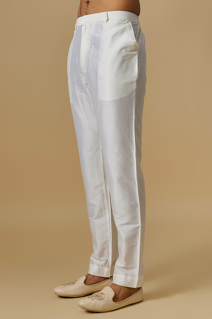 Ivory Lucknowi Handwork Wedding Sherwani Set by Nero by Shaifali & Satya at Pernia's Pop Up Shop