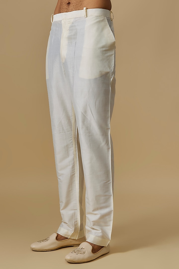 Ivory Lucknowi Threadwork Groom Sherwani Set by Nero by Shaifali & Satya at Pernia's Pop Up Shop
